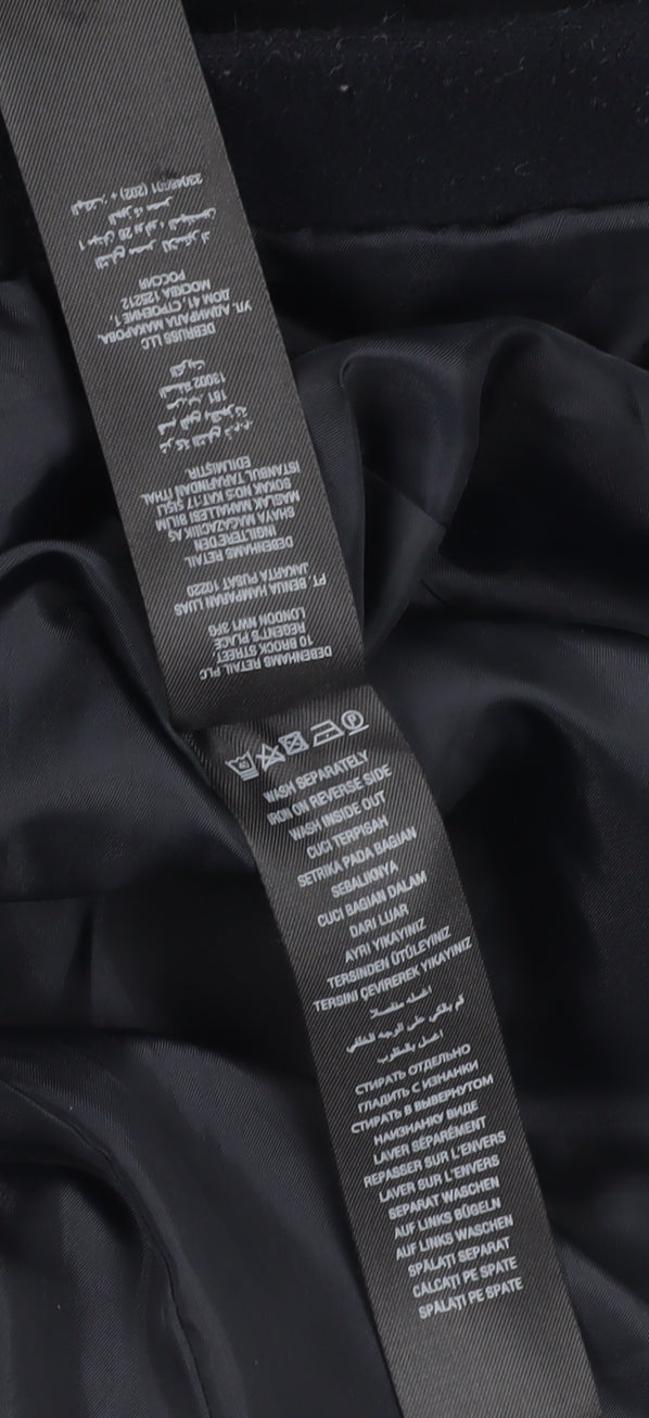 Debenhams Women's Blue Pea Coat, Size 12, Classic Style