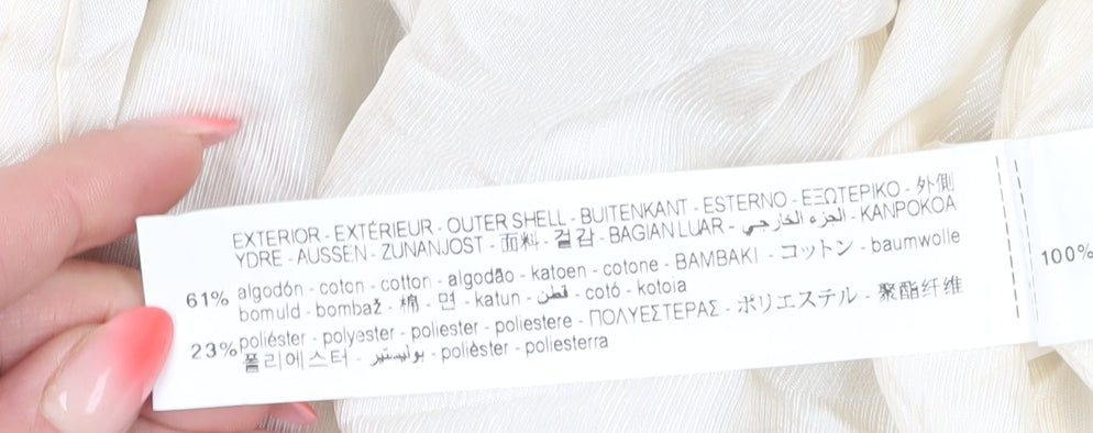 Zara Women's Beige Tweed Cropped Blazer Size 16