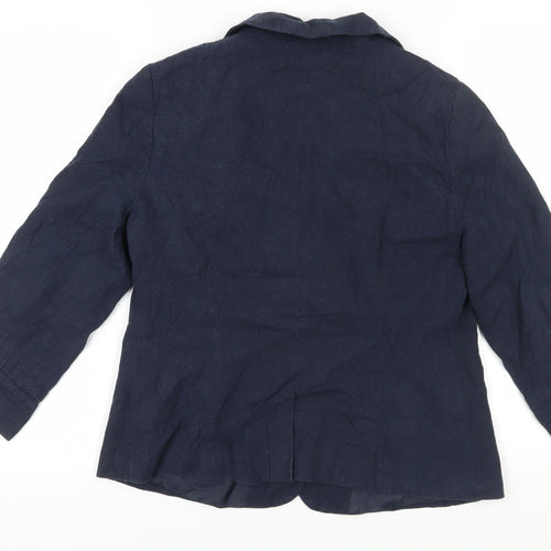 BHS Women's Blue Blazer, Size 14, Regular Fit, Lined