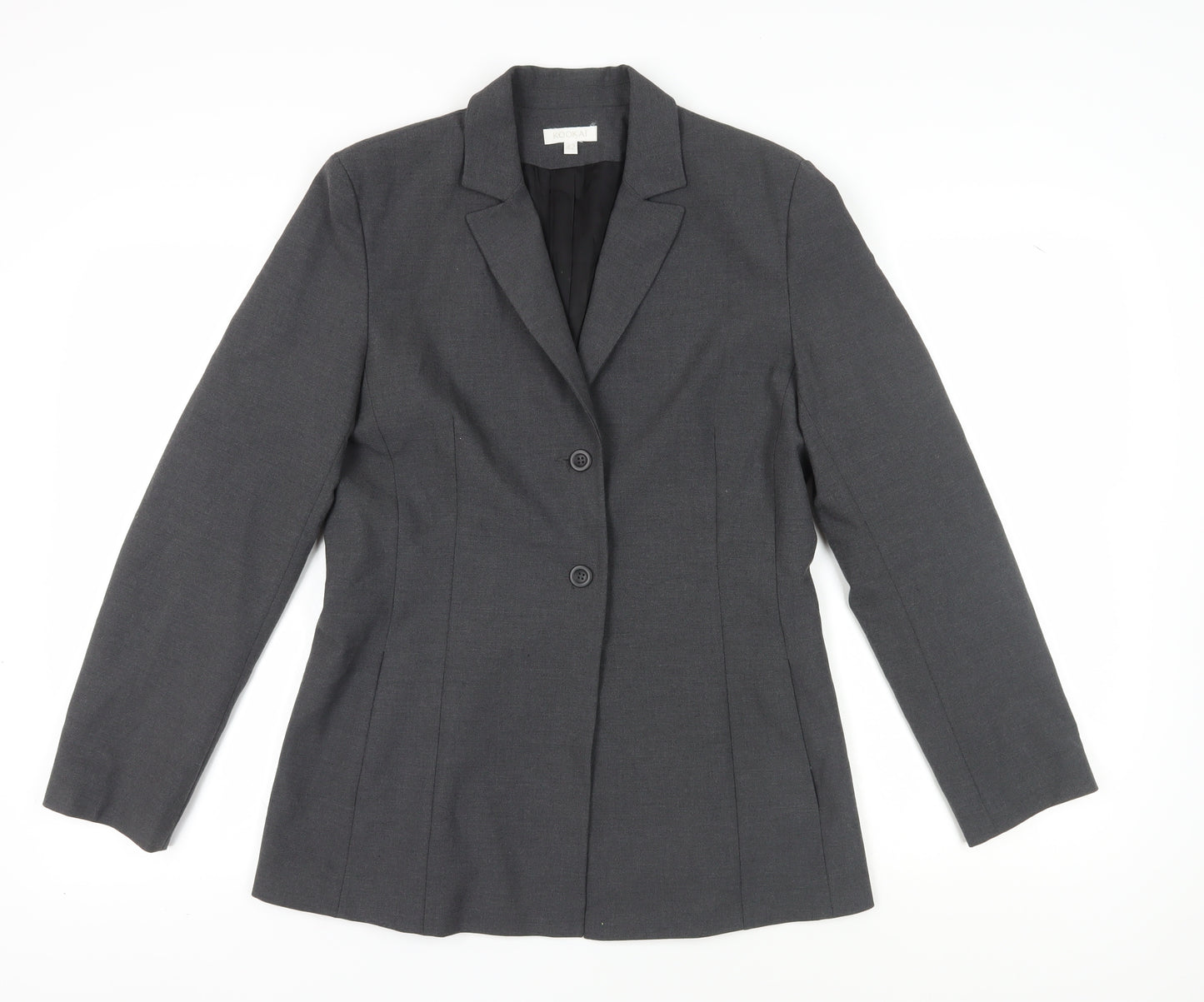 Kookai Women's Grey Single-Breasted Suit Jacket