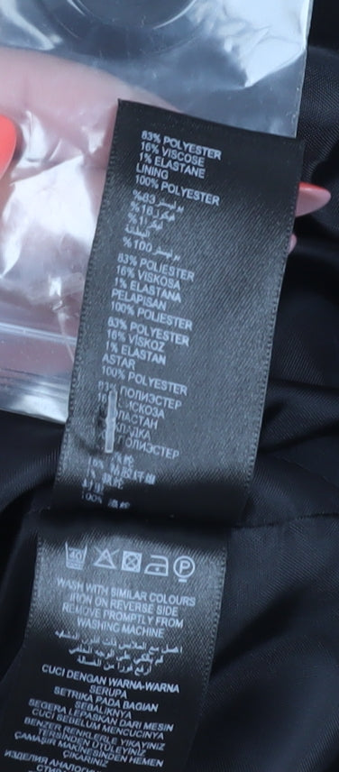 Debenhams Women's Black Coat Size 20 Classic Lined