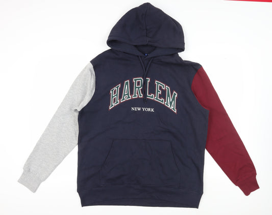 H&M Men’s Multicoloured Hoodie, Large, Logo Accent