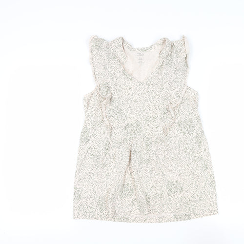 M&Co Women's Beige Floral Blouse Size 12