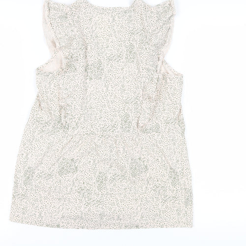 M&Co Women's Beige Floral Blouse Size 12