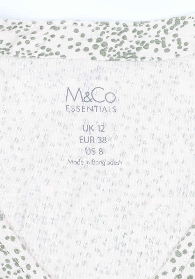 M&Co Women's Beige Floral Blouse Size 12