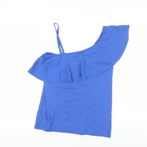 Next Women's Blue One Shoulder Camisole Top UK 6