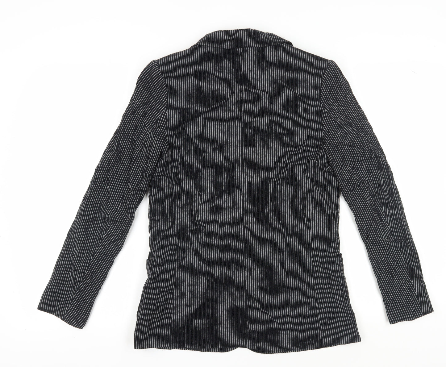 H&M Women's Black Pinstripe Blazer Size 8