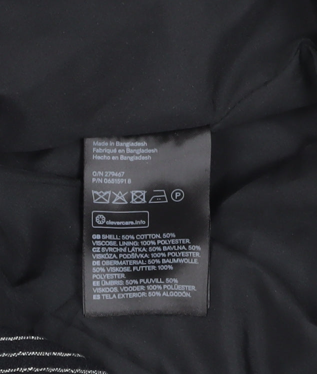 H&M Women's Black Pinstripe Blazer Size 8