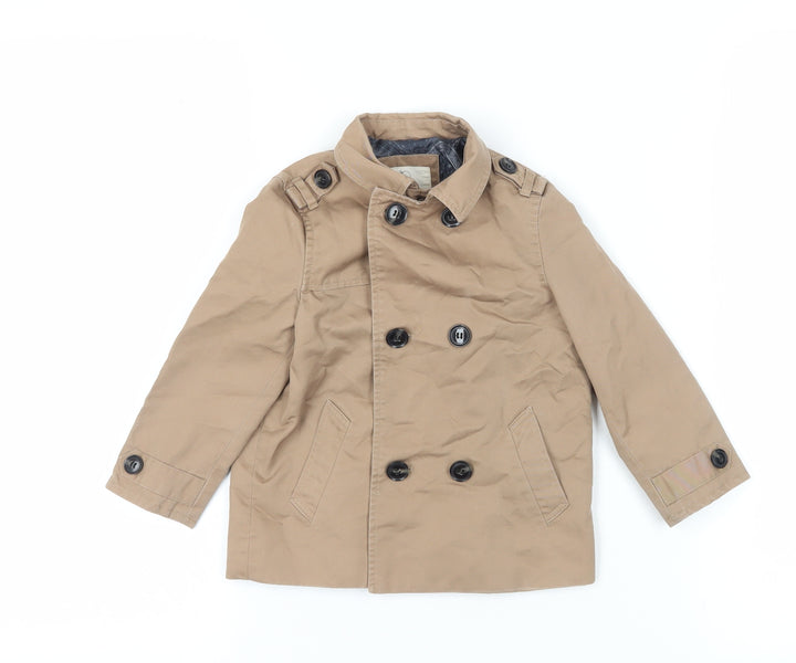River Island Unisex Beige Duffle Coat 18-24 Months with Buttons