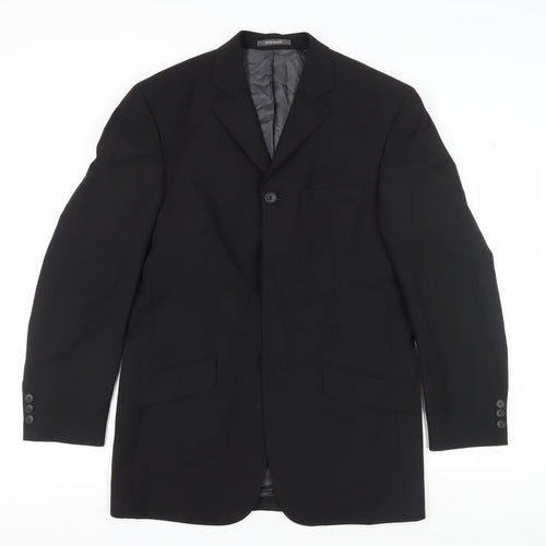 River Island Black Men's Blazer, Size 36R Regular Fit