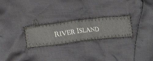 River Island Black Men's Blazer, Size 36R Regular Fit