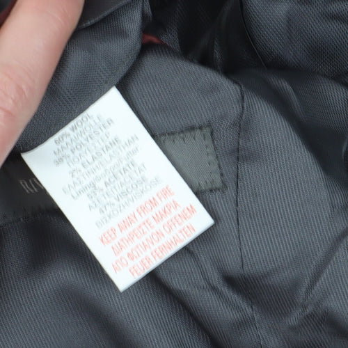 River Island Black Men's Blazer, Size 36R Regular Fit