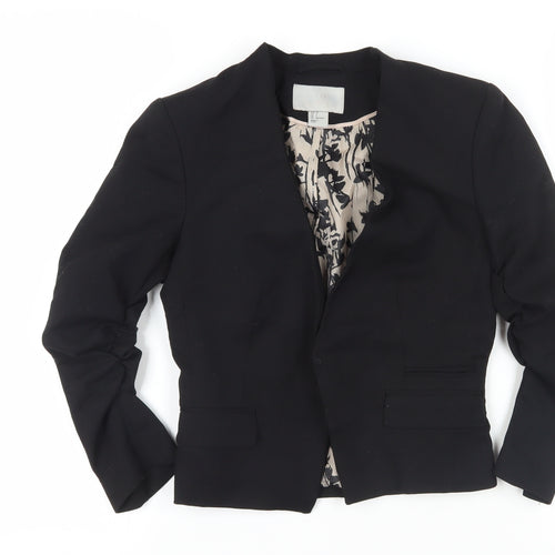 H&M Women's Black Blazer, Size 6, Single Breasted
