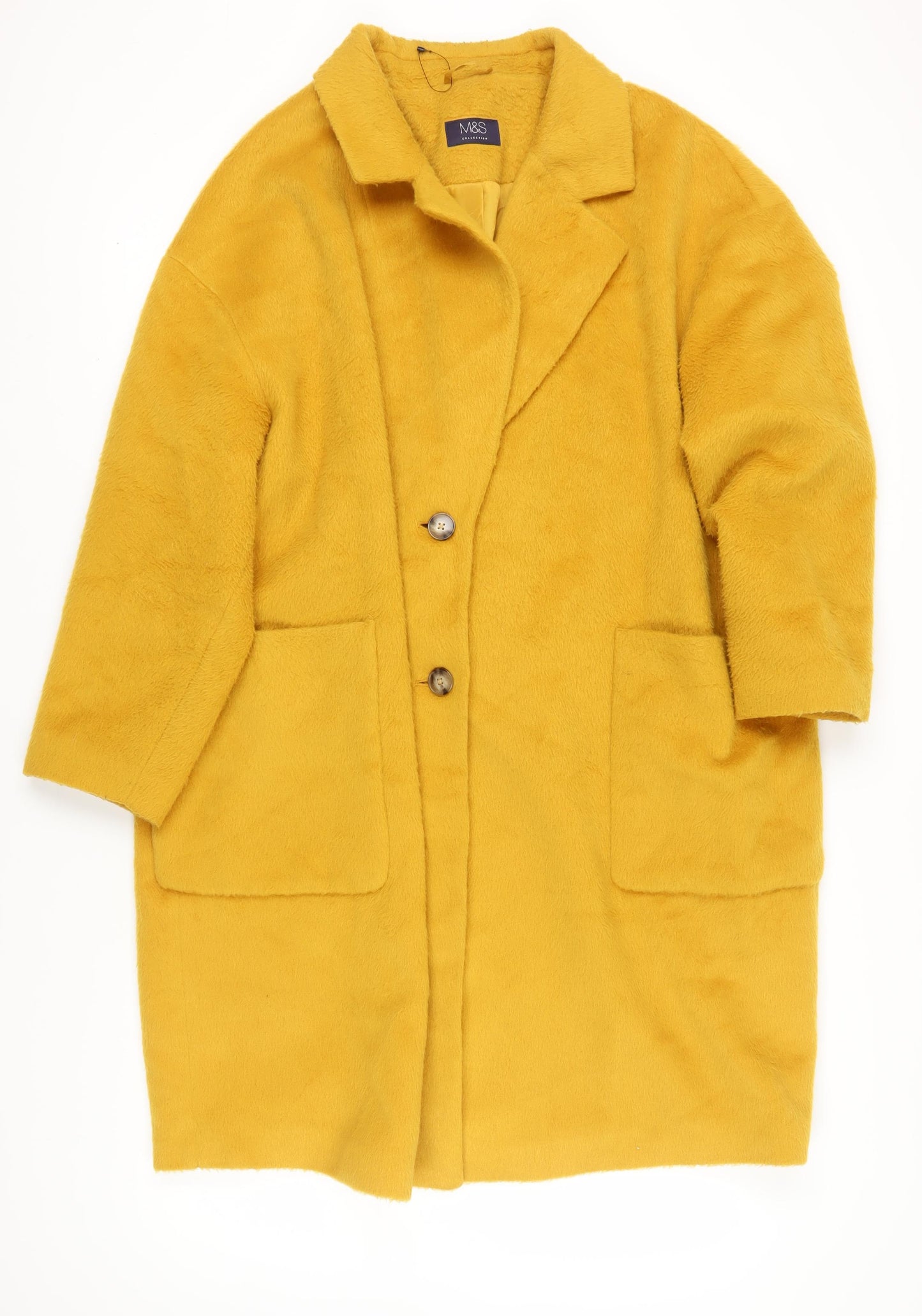 Marks and Spencer Women's Yellow Long Overcoat Size 22