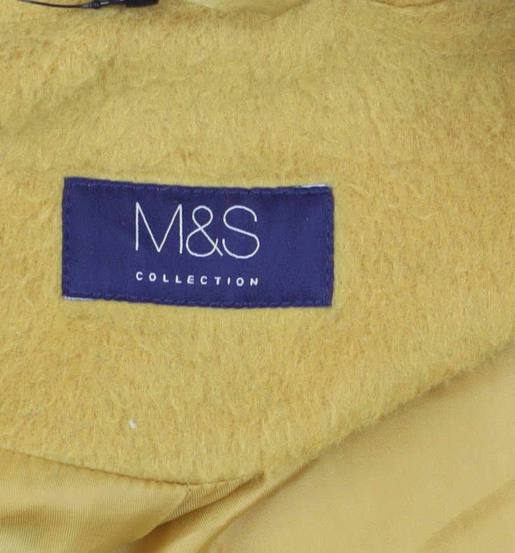 Marks and Spencer Women's Yellow Long Overcoat Size 22