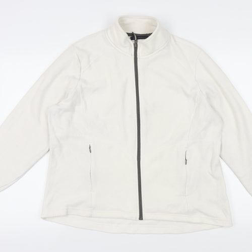 Marks and Spencer Women's White Fleece Jacket Size 20