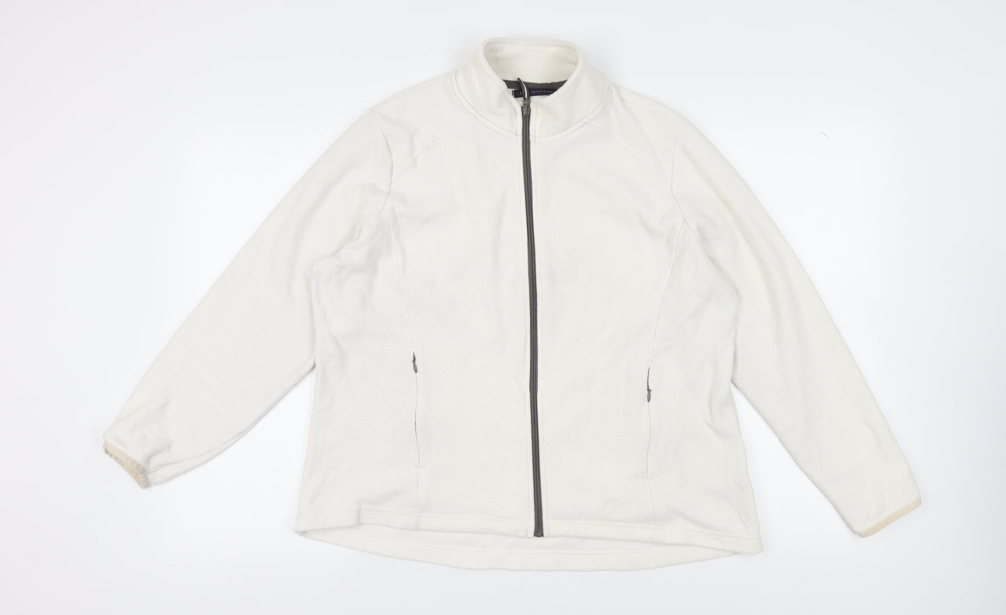 Marks and Spencer Women's White Fleece Jacket Size 20