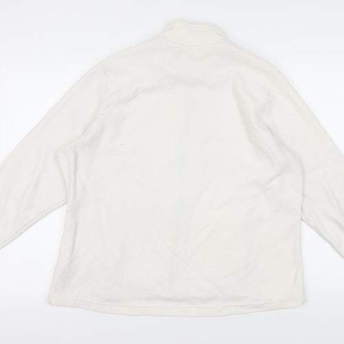 Marks and Spencer Women's White Fleece Jacket Size 20