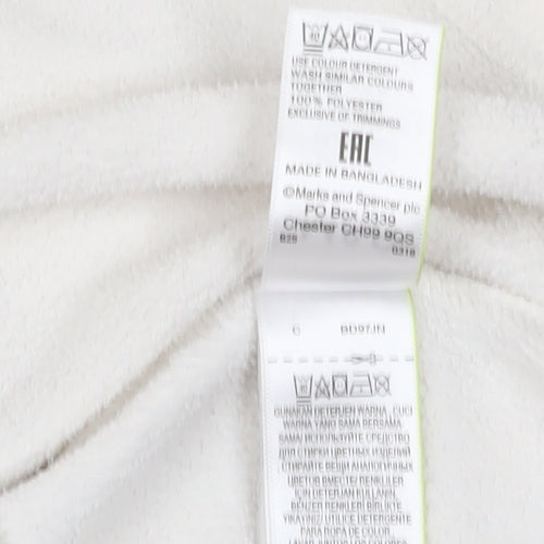 Marks and Spencer Women's White Fleece Jacket Size 20