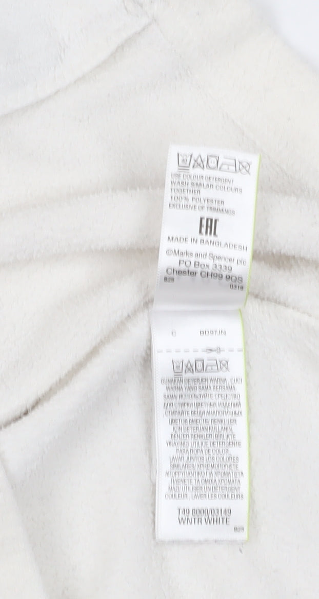Marks and Spencer Women's White Fleece Jacket Size 20