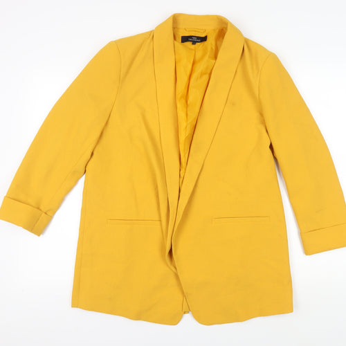 Next Women's Yellow Single-Breasted Blazer Size 18