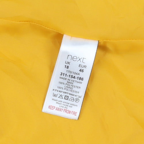 Next Women's Yellow Single-Breasted Blazer Size 18
