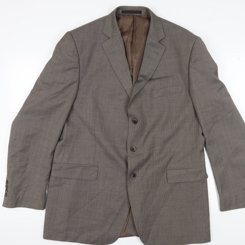 Marks and Spencer Men's Brown 44L Blazer Classic Formal