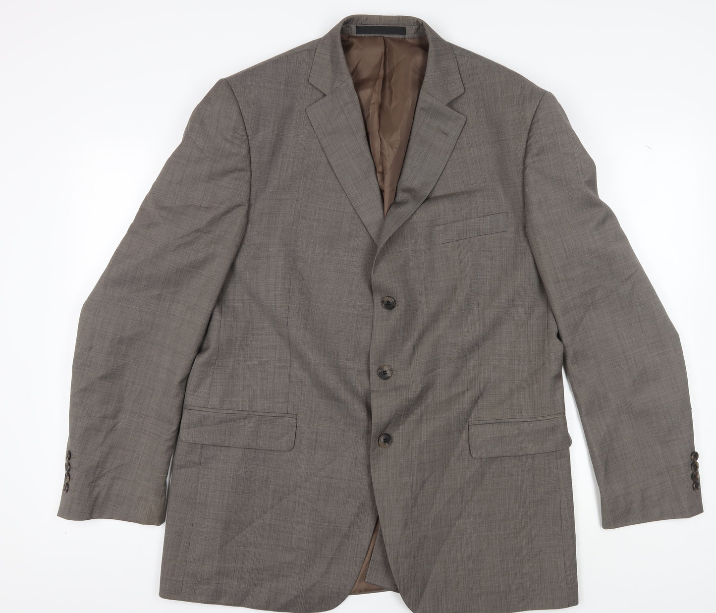 Marks and Spencer Men's Brown 44L Blazer Classic Formal