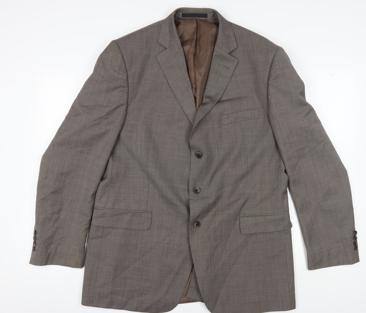 Marks and Spencer Men's Brown 44L Blazer Classic Formal