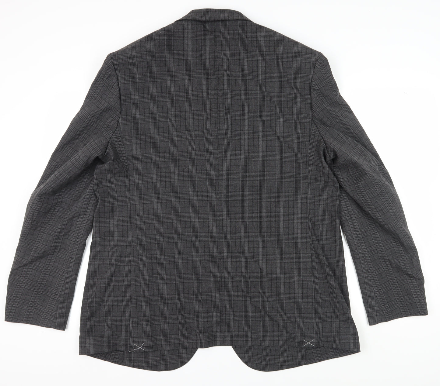 Marks and Spencer Men's Grey Checked Blazer 46L