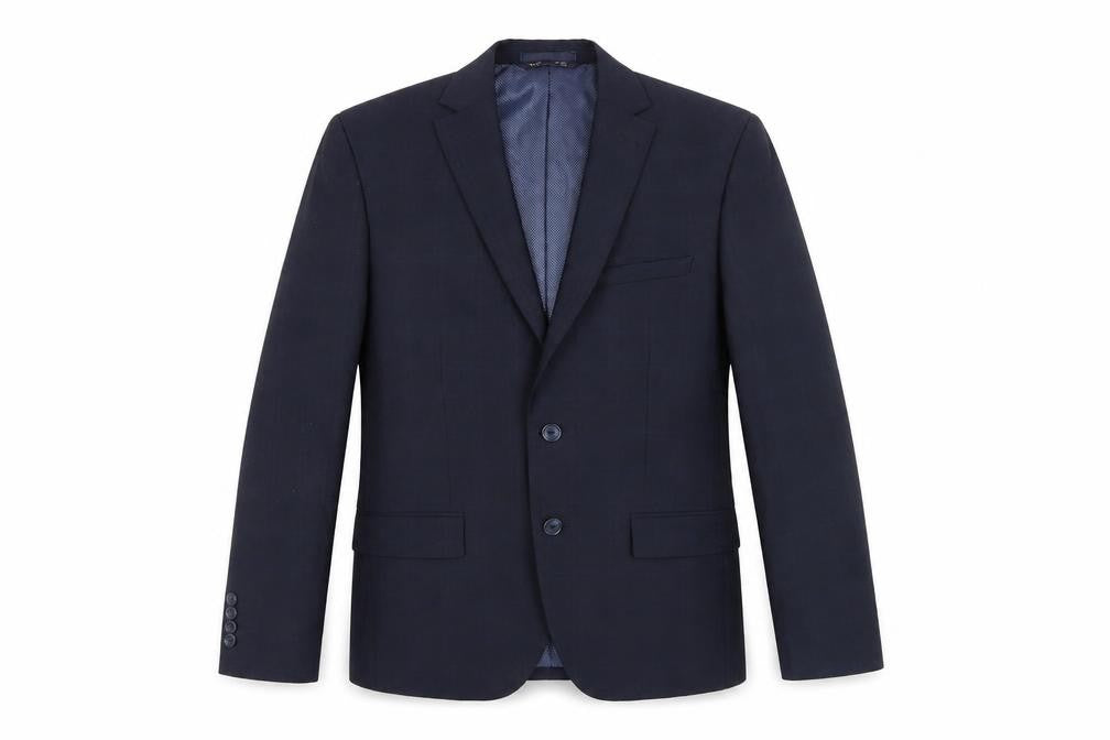 Front view of Marks & Spencer Men's Blue Check Blazer, Size 38S
