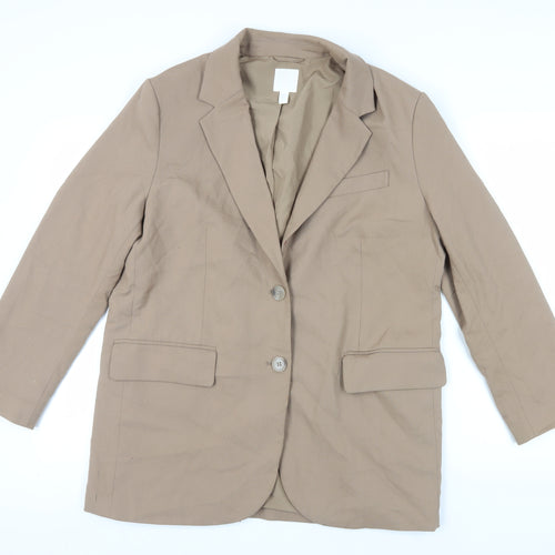 H&M Unisex Brown Blazer Size 14 Regular Fit