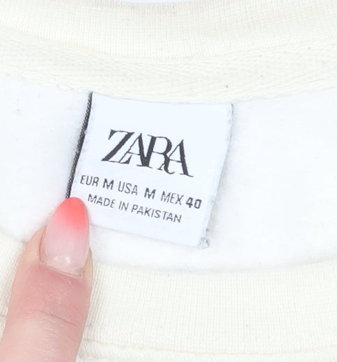 Zara Women's Ivory Pullover Sweatshirt Size 12
