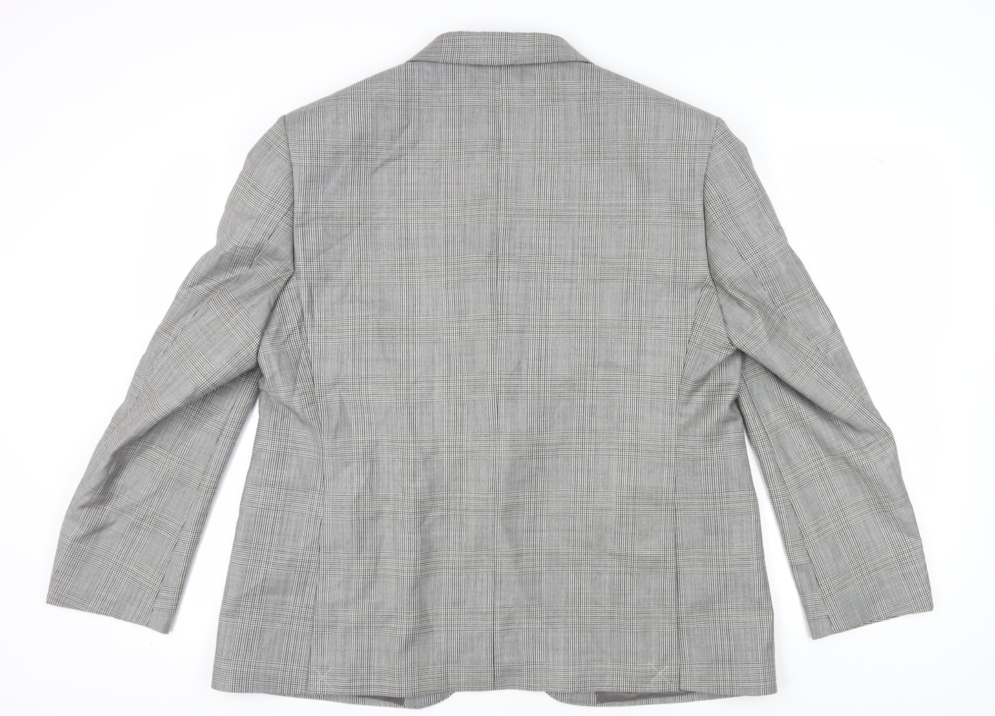 Marks and Spencer Men's Grey Check Wool Blazer 46S