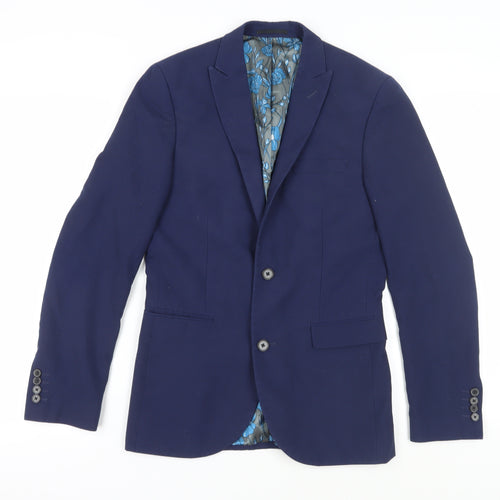 Next Mens Blue Blazer 36R Regular Fit 2-Button Formal