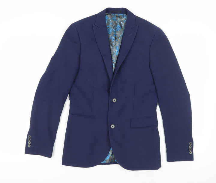 Next Mens Blue Blazer 36R Regular Fit 2-Button Formal