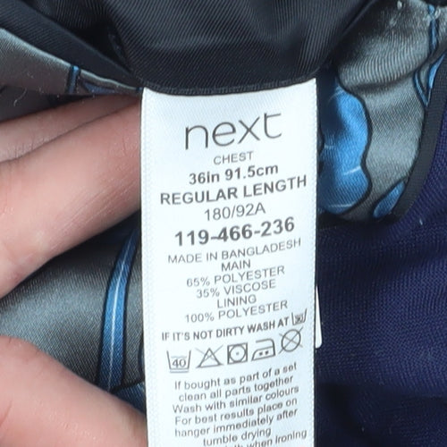 Next Mens Blue Blazer 36R Regular Fit 2-Button Formal