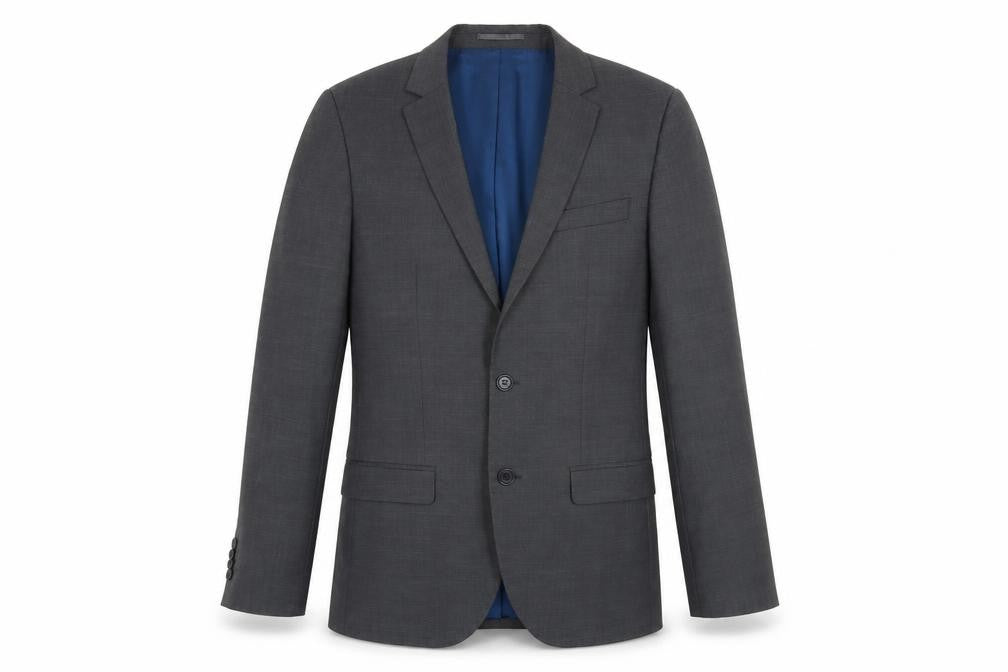 Front view of River Island Men’s Grey Blazer 38S Formal Short