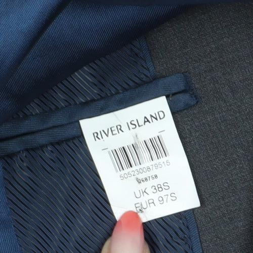 River Island Men’s Grey Blazer 38S Formal Short