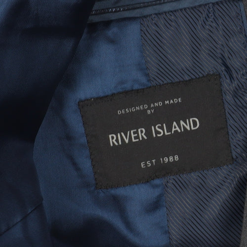 River Island Men’s Grey Blazer 38S Formal Short