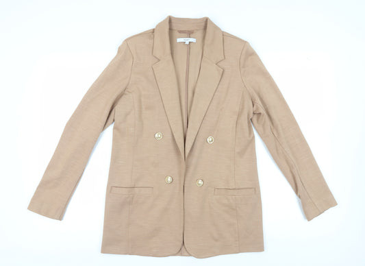 Next Women's Beige Blazer Size 10 Double-Breasted