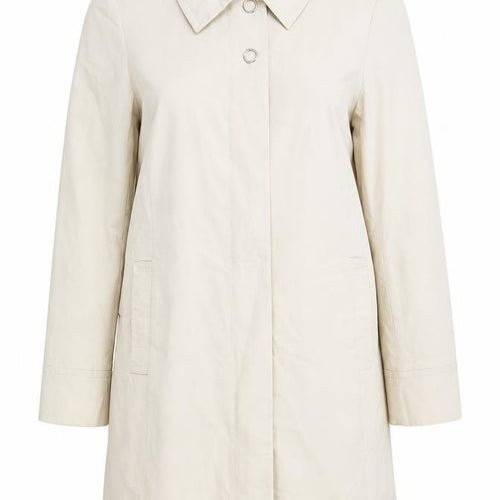H&M Beige Overcoat Women Size 10 Casual Spring Trench