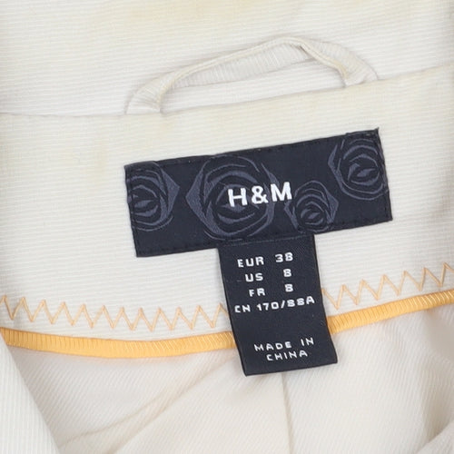 H&M Beige Overcoat Women Size 10 Casual Spring Trench