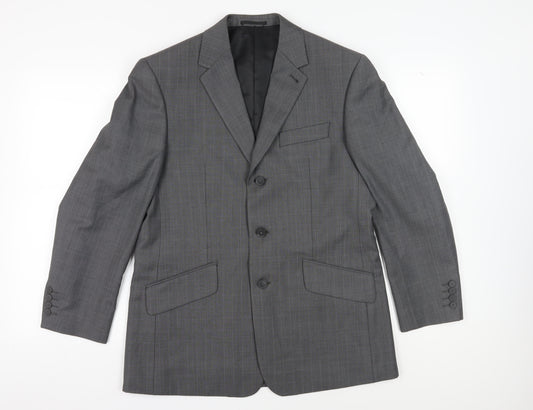 Next Men's Grey Check Suit Jacket 40S