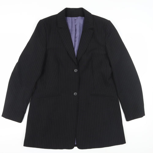 Dorothy Perkins Women's Black Pinstripe Suit Jacket 16