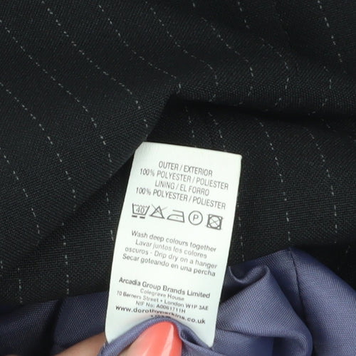 Dorothy Perkins Women's Black Pinstripe Suit Jacket 16