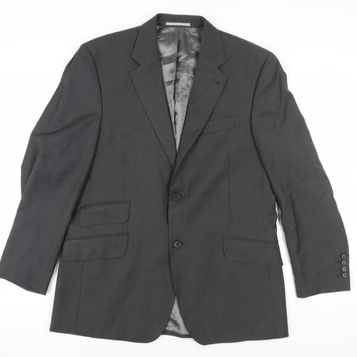 Next Men's Black Blazer 40S Wool Short Jacket