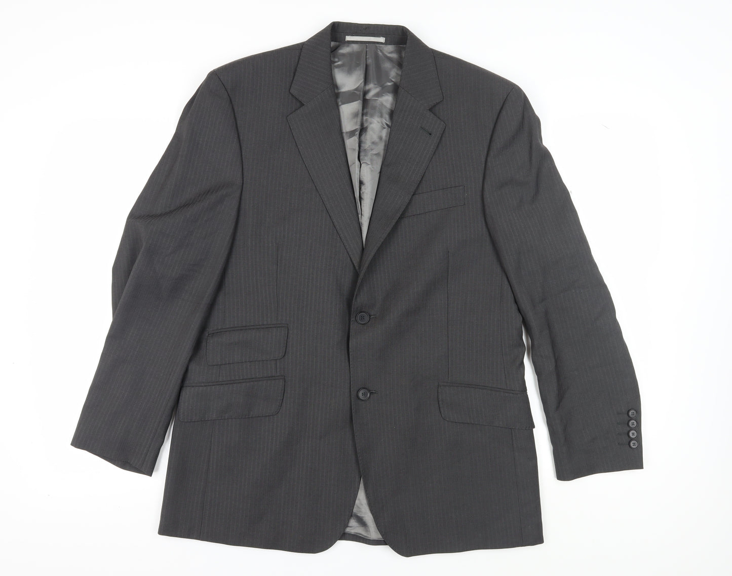 Next Men's Black Blazer 40S Wool Short Jacket