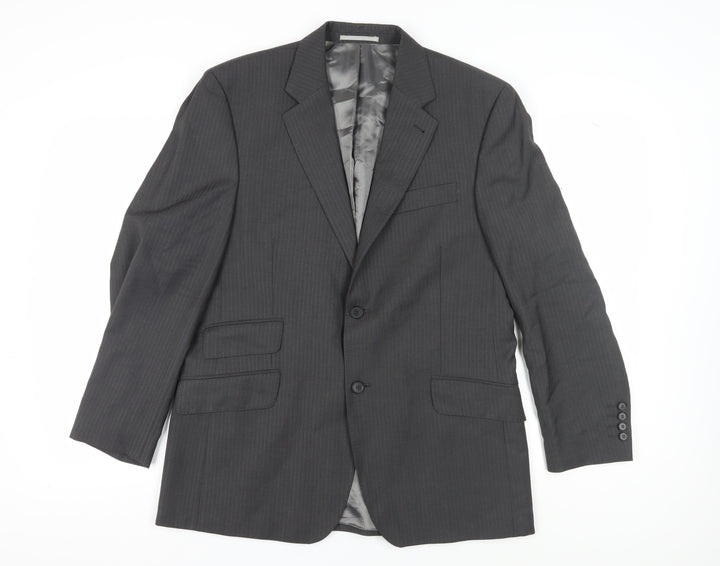 Next Men's Black Blazer 40S Wool Short Jacket