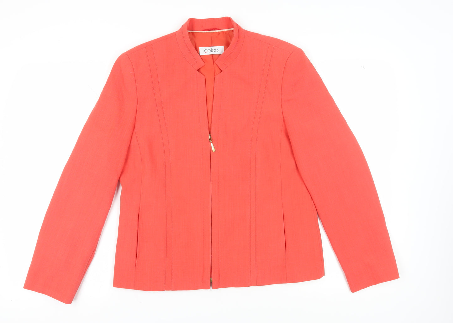 Gelco Women's Orange Blazer, Size 12, Regular Fit